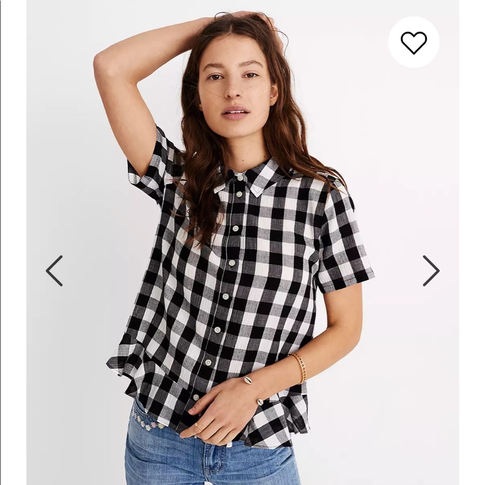 Madewell peplum button down shirt